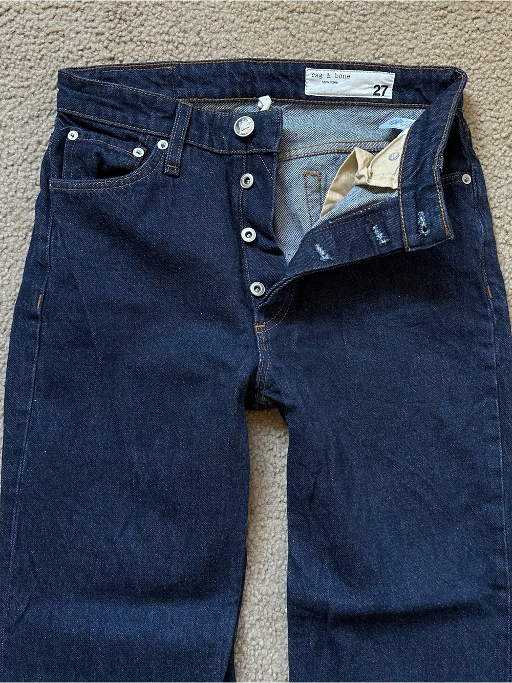 Rag and Bone Alex High Rise Straight Jeans - Picture 3 of 6